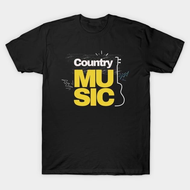 Country Music T-Shirt by ReasArt